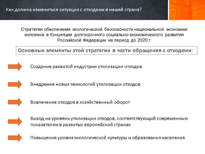 Как должна измениться ситуация с отходами в нашей стране? Стратегия обеспечения экологической безопасности национальной